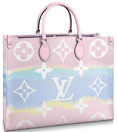 pink and yellow lv bag